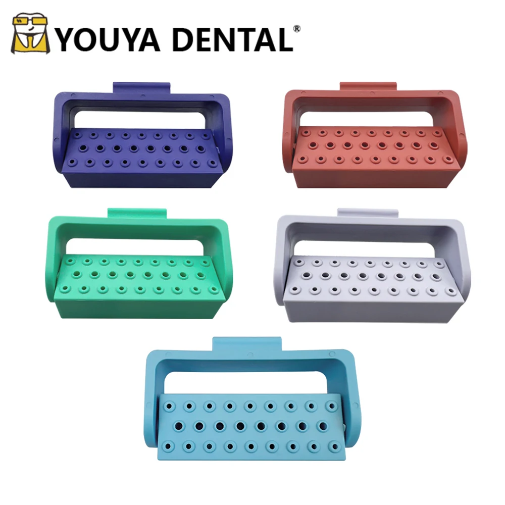 

26 Holes Dental Burs Drill Box Autoclave Sterilizer Case Disinfection Endo Files Holder Box Dentistry Instruments Tools