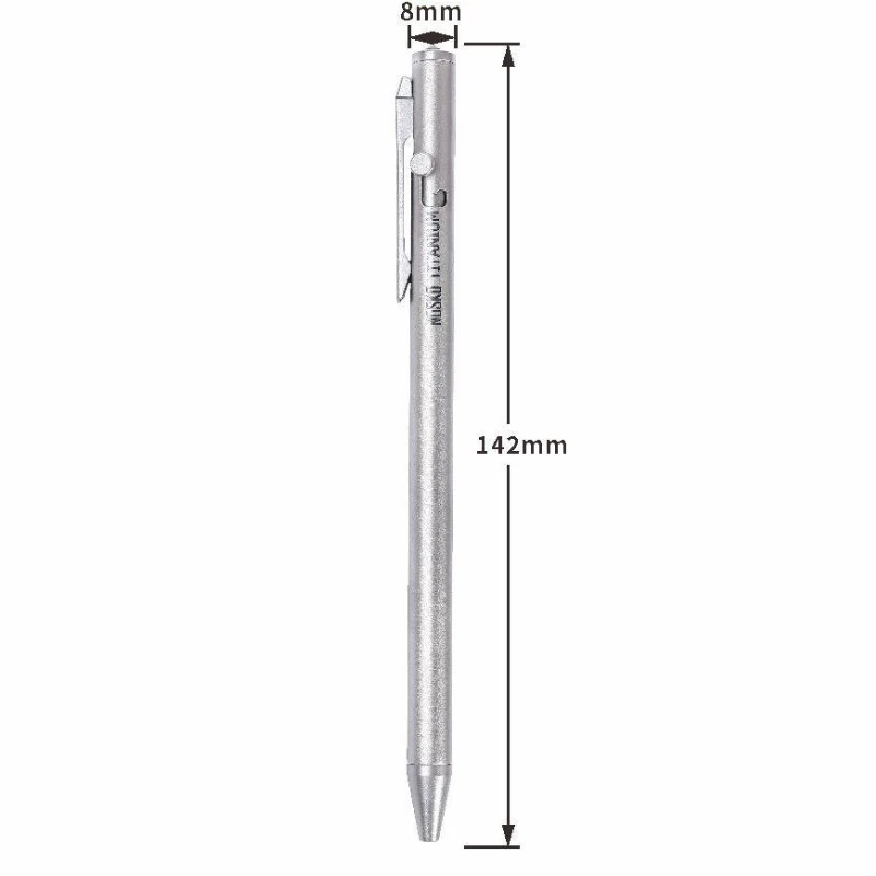 BALAOYE Titanium Alloy Gel Pen Silver Black 0.5mm Business Cute Rollerball Pens Unique Design High Quality Office Daily Writing