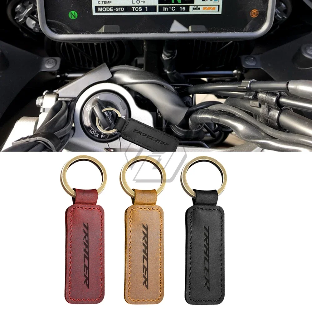 

Motorcycle Cowhide Keychain Keyring Case for Yamaha MT-07 MT-09 Tracer 125 700 900