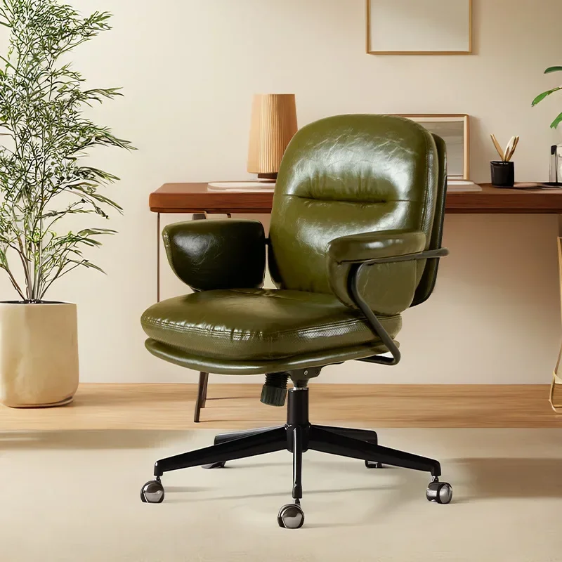 Firm Computer Chair Office Chair Study Chair Leather Swivel Chair Book Desk Chair Bedroom Study Chair sturdy and durable