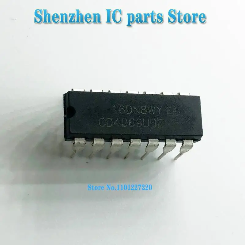 10pcs/lot CD4069 CD4069UBE CD4069BE CD4069U DIP-14 In Stock