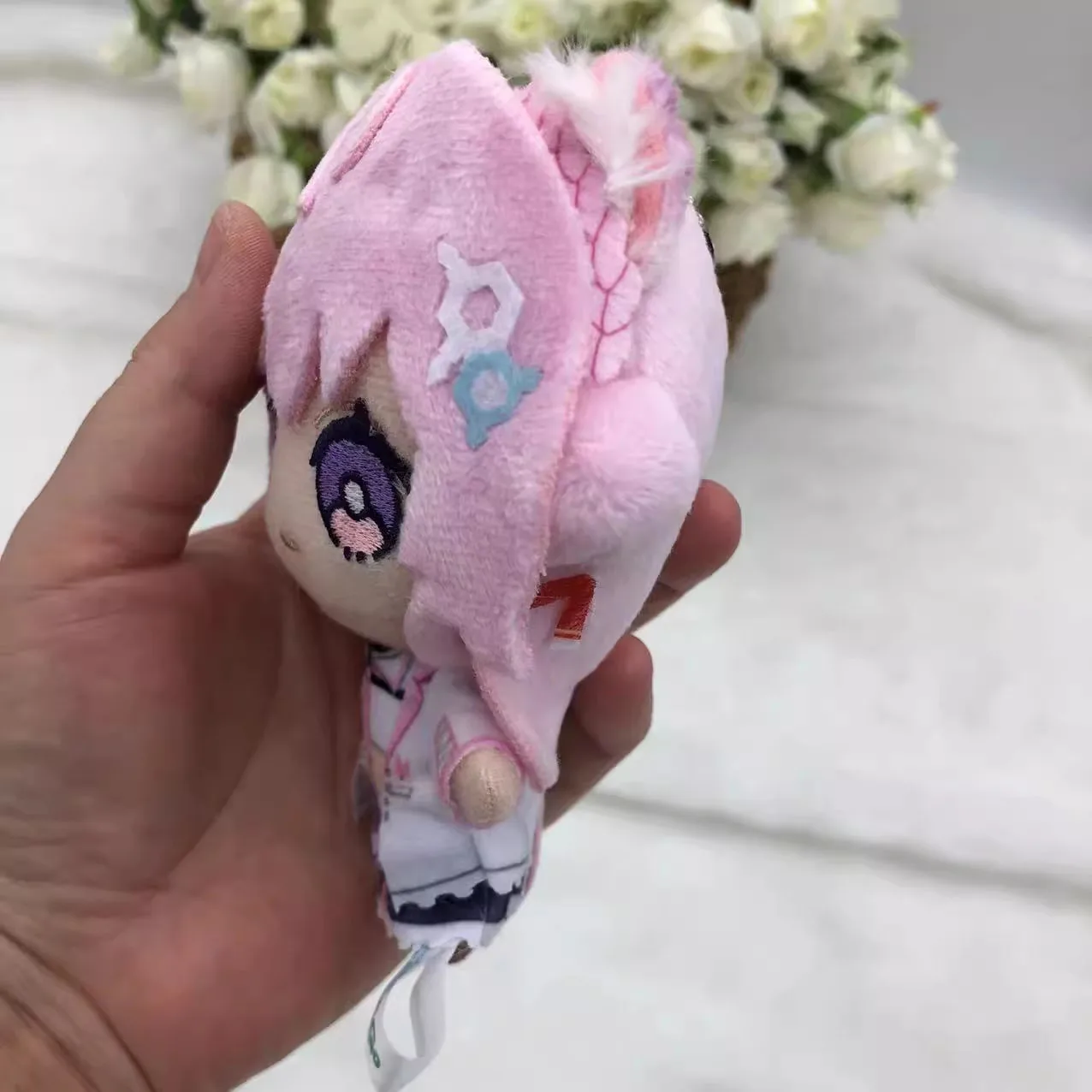 Nuovo carino Hololive Friends To Go Hakui Koyori mascotte peluche farcito portachiavi portachiavi borsa ciondolo bambola giocattolo regali per bambini