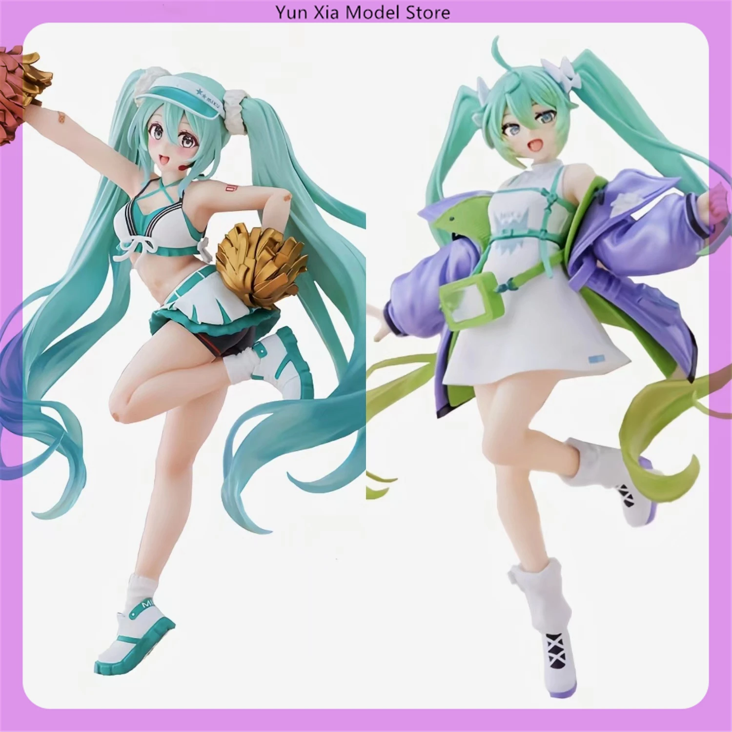 

20cm Hatsune Miku Fashion Cheerleaders Beautiful Girl Figure Model Statue Boys Collection Desktop Decoration Ornament Toys Gifts