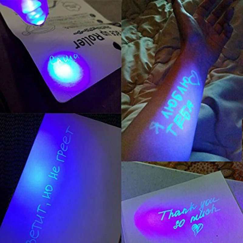 Leuchtendes Licht unsichtbare Tinte Stift Text marker Stift Zeichnung Geheimnis lernen magischen Stift für Kinder Party begünstigt Ideen Geschenke Neuheit Spielzeug – Detail 1