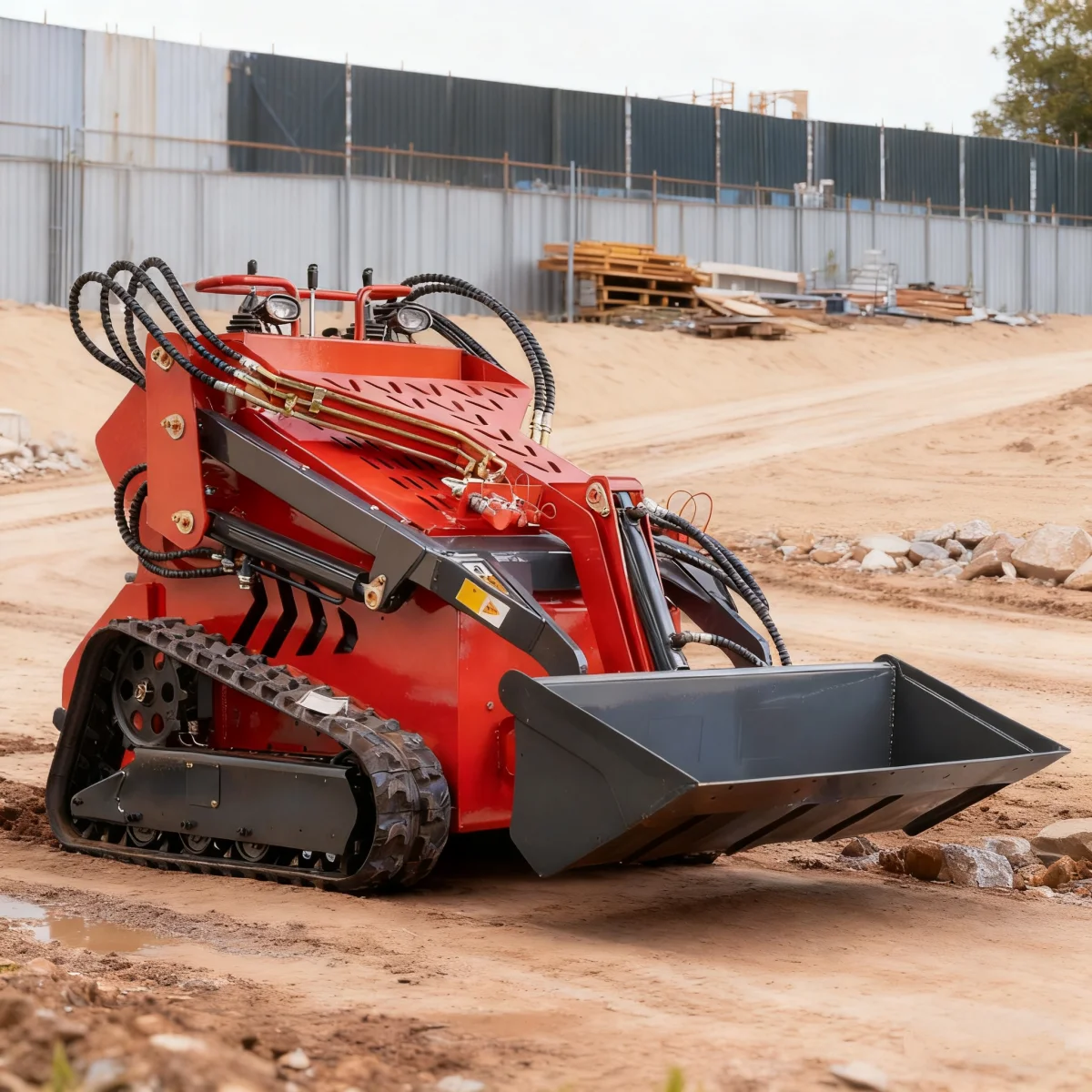 

Customized Sliding Steering Loader Mini Farm Garden Rato Engine Load Capacity 480kg Maximum Speed 3600rmp Track Loader Excavator