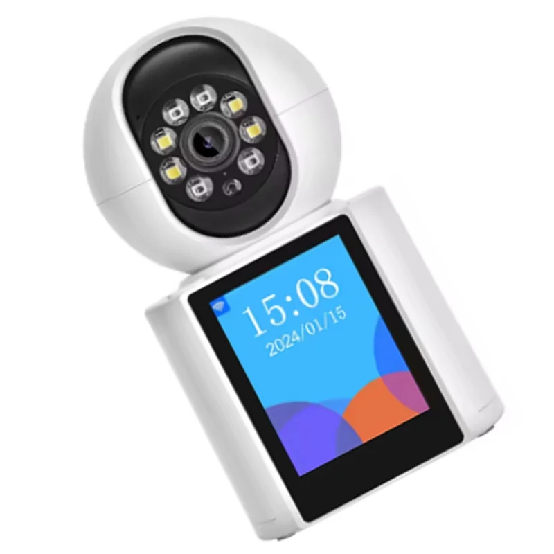 【НОВИНКА】Камера видеодомофона Smart Home 2MP с экраном 2,8 дюйма, Wi-Fi IP-радионяня, камера видеонаблюдения с автоматическим отслеживанием, вилка стандарта США