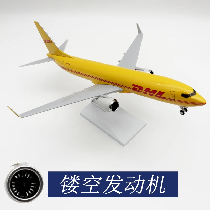 30cm Collectible Aircraft 1/240 Scale DHL B737 Diecast Resin Model Airplanes Kit with Stand  For Aviation Souvenir Gift Display