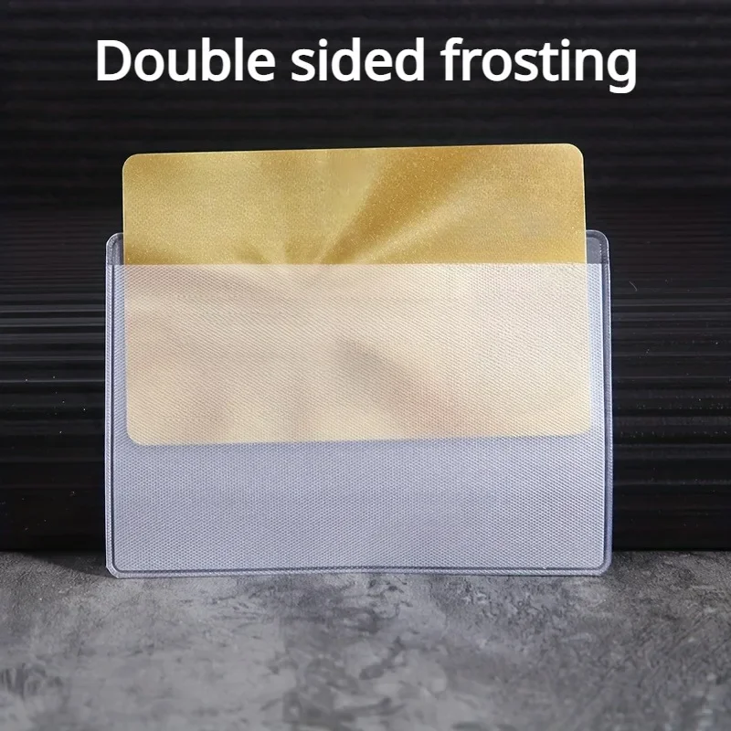 10PCS Card Protective Cover Transparent Frosted Certificate Credit Card Protective Cover PVC Dustproof Wear Resistant Waterproof