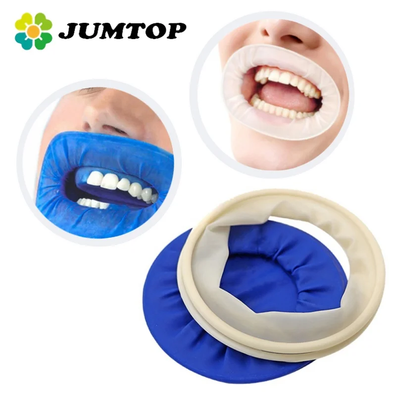 

JUMTOP 10Pcs Dental O Shape Disposable Rubber Dam Sterile Mouth Opener Lip Cheek Retractors Dentistry Materials