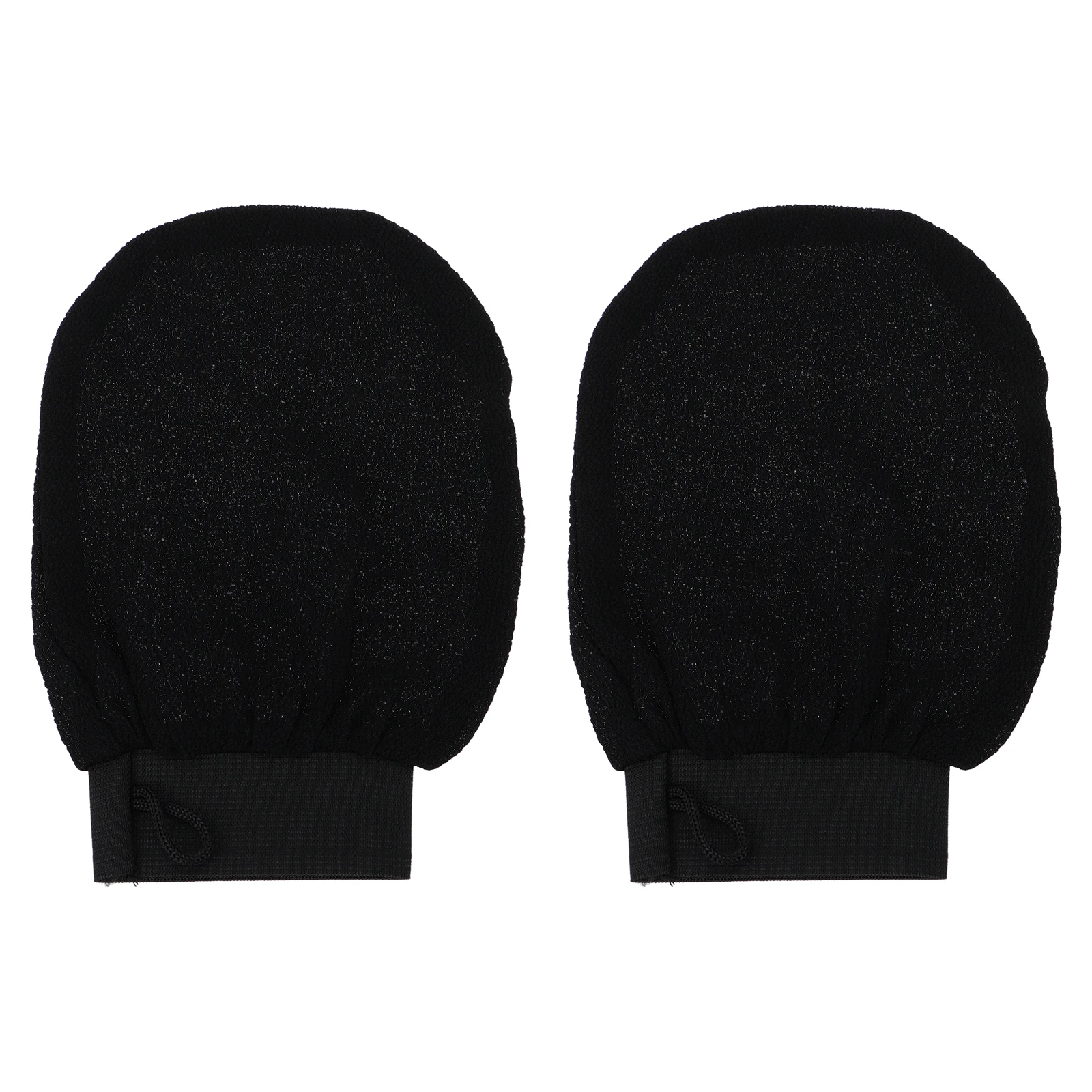 

Black Bathing Gloves Single Layer Viscose Exfoliating Tool For Oily Dry Skin Clean Body Scrub