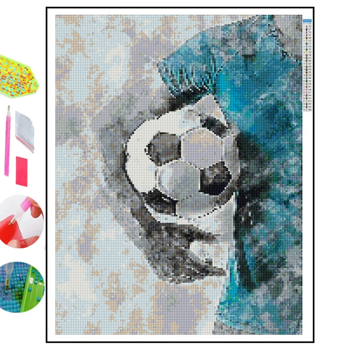 5D Soccer Boy Football Sports Diamond Painting Nordic Modern Diy Diamond MosaicCross Stitch Kit Embroidery Sets Home Decor Arts