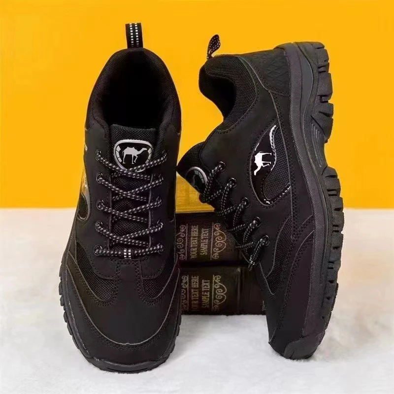 Men Fashion Dad Sneakers Fleece Lined Warm Outdoor Hiking Trendy Versatile Casual Running Shoes Winter Athletic Footwear For Men