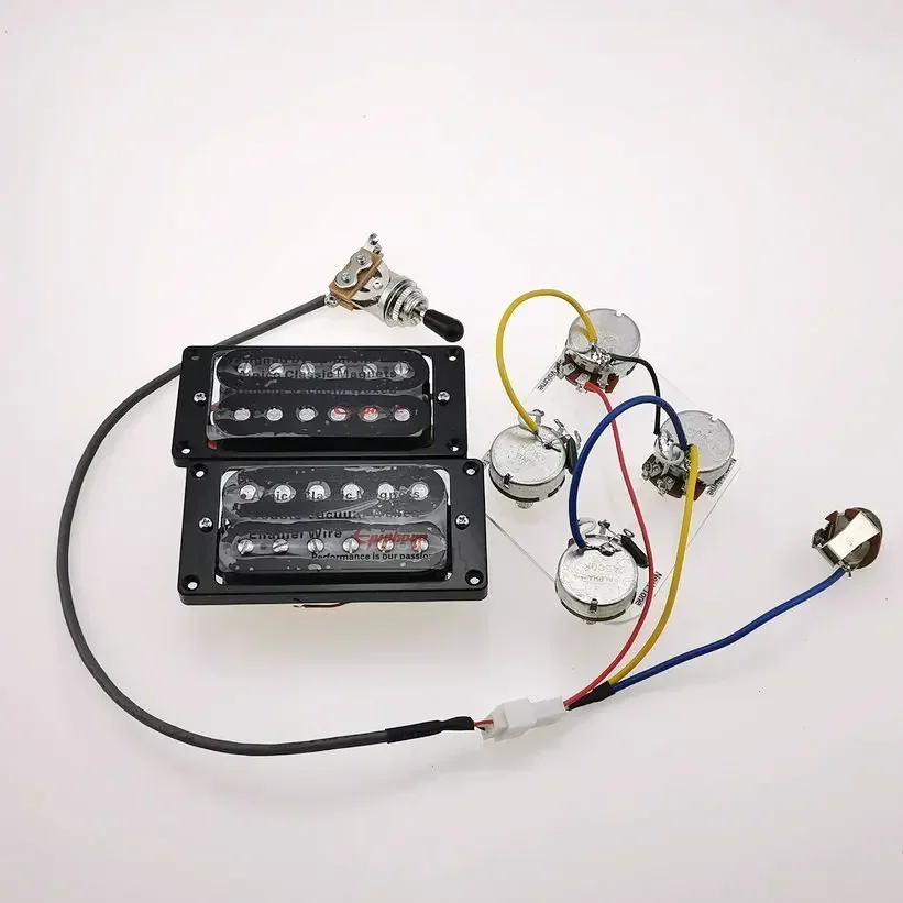 Hot Products-Original Standard Electric Guitar Humbucker Pickup Zebra With Wiring Harness