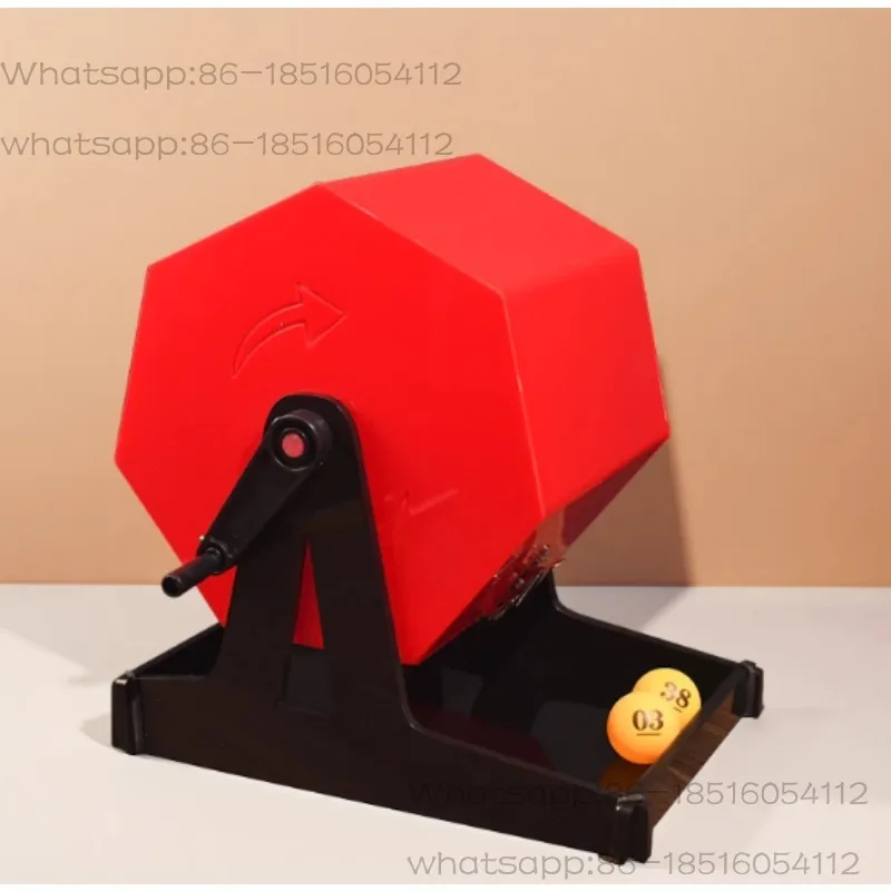 Lottery Machine Manual Draw Turntable with Two-Color Balls Large Spinning Wheel for Number Selection Party Games Event Promotion