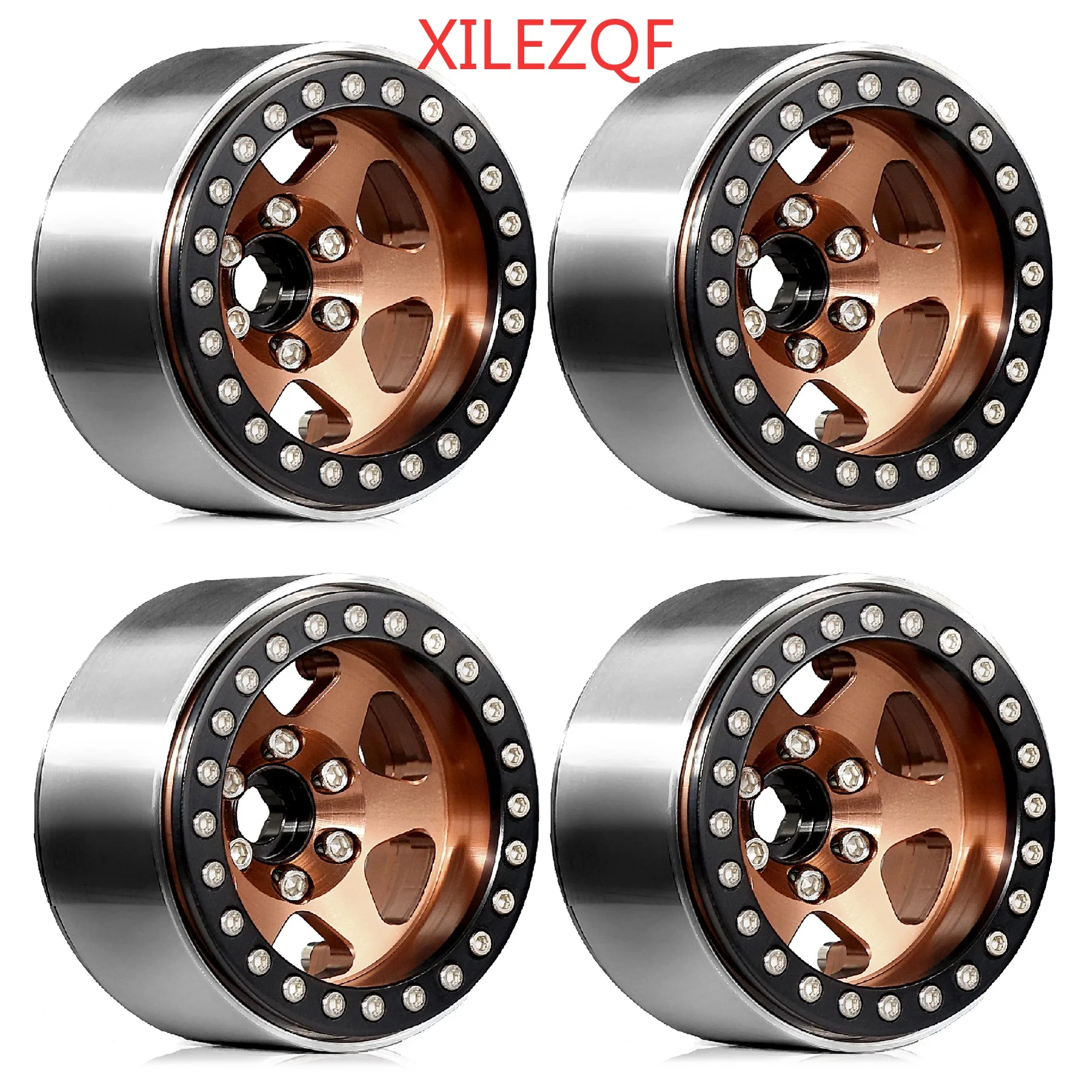 4pcs 1.9 Beadlock Wheel（4PCS） Rim -10mm Hex 12mm Fit for 1/10 RC Crawler TRX4 TRX6 Axial SCX10 II III 90046 Redcat GEN7 VS4-10