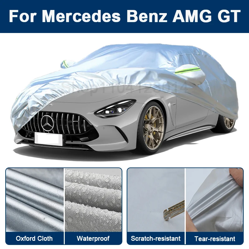 

Outdoor Full Car Cover For Mercedes Benz AMG GT with Reflective Strips Waterproof Snowproof Dustproof UV Protection