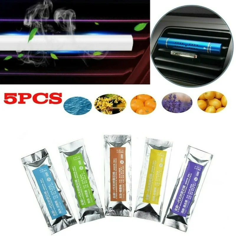 

5/10x Aroma Sticks Car Air Freshener Car Outlet Perfume Solid Perfume Diffuser Fragrances Refills for Car Air Vent Clip