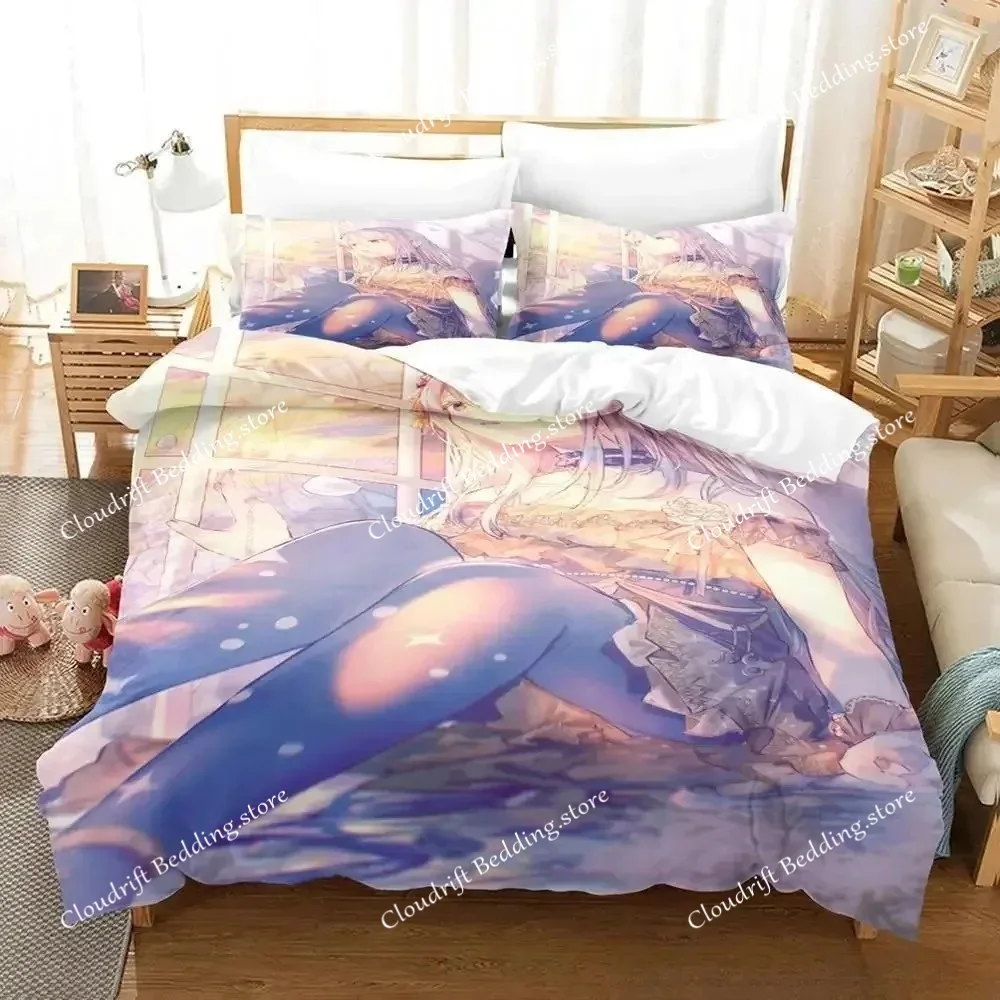 Yoisaki Kanade Bedding Set Cartoon Anime Adult Kid Bedroom Duvetcover Sets 3D Kawaii Girl colcha de verano cama