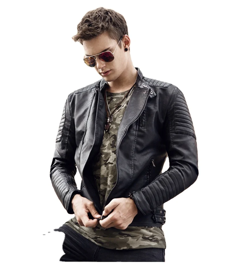 

Custom Men Biker Leather Jacket Motorcycle Leather Jacket Male Leather Jacket