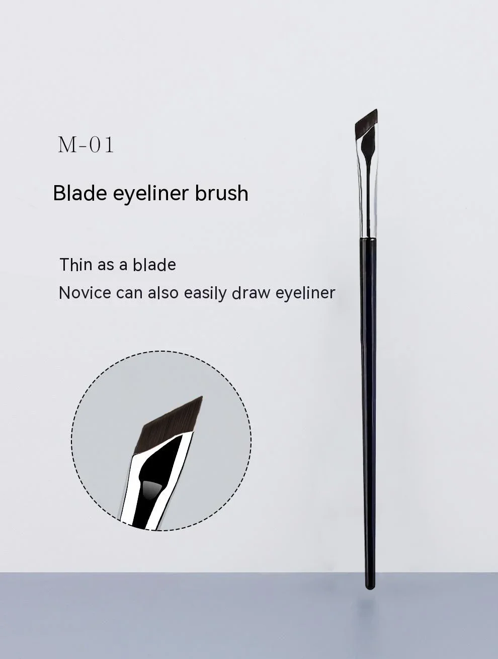 2/5 Stück Karsyngirl Upgrade Blade Eyeliner-Pinsel, ultradünn, feiner Winkel, flacher Augenbrauenpinsel unter den Augen, platz präzise Detailpinsel – Detail 2