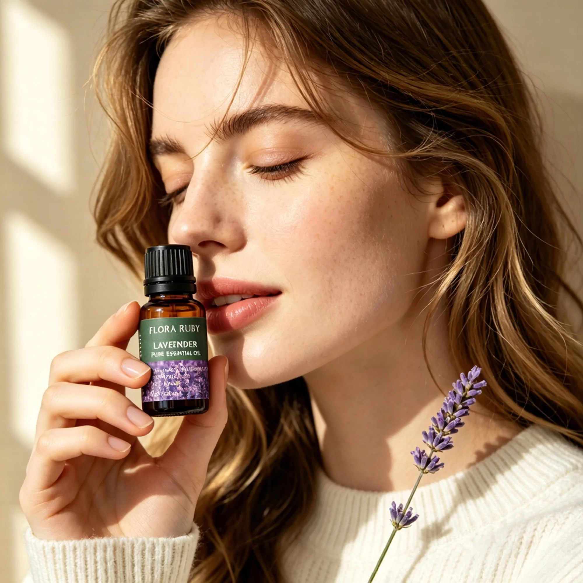 FLORA RUBY 10ml Pure Essential Oil Lavender Peppermint Tea Tree Natural Aromatherapy for Diffuser Humidifier Candle Making Sleep