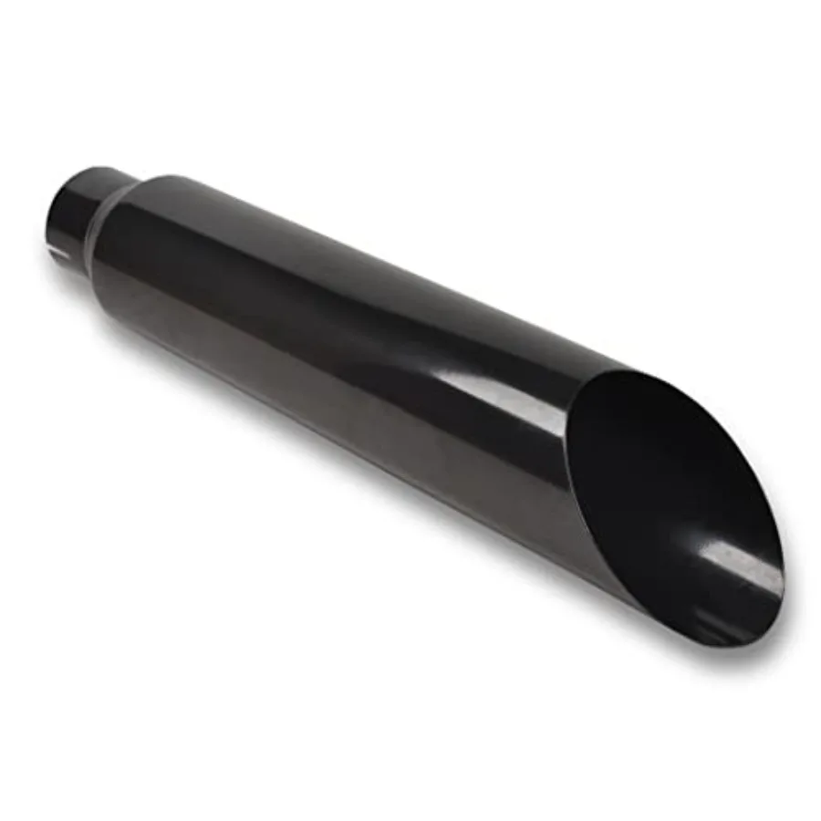 

5 Inch Inlet 7 Inch Outlet Gloss Black Stainless Steel Miter Cut Diesel Exhaust Stack 36 Long Exhaust Tip for Heavy Duty Perfor