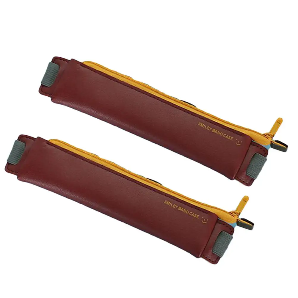 2 Pcs High-end Pen Bag Vintage Case Holder Simple Pouch Business Creative Writing School Office Supplies