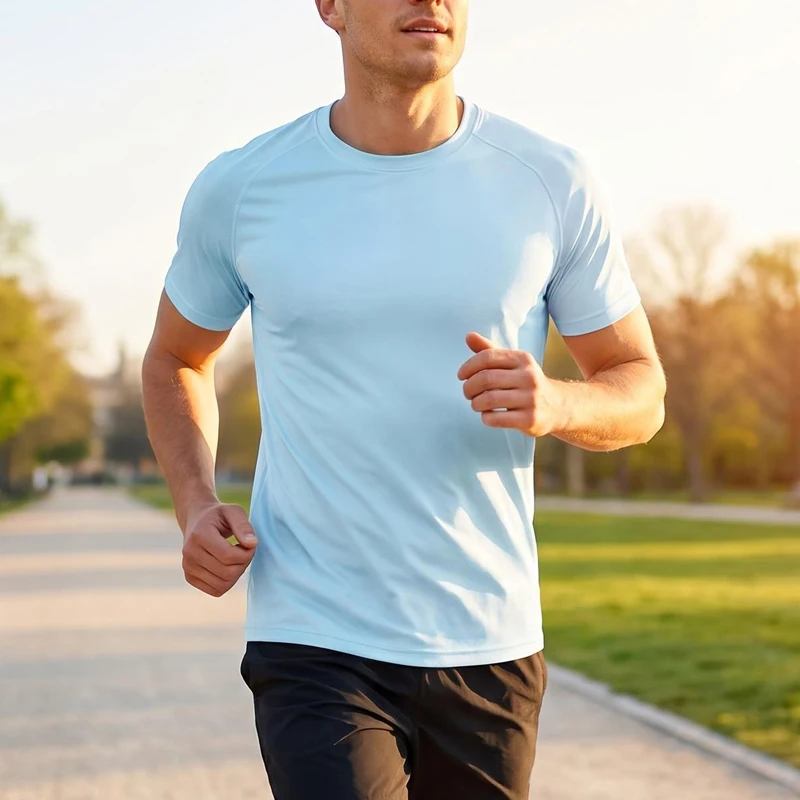 Quick-Dry GYM Running Sports T-Shirt Fashion Oversized Cotton T Shirt Black White Summer Short Sleeves Top Tees Tshirt