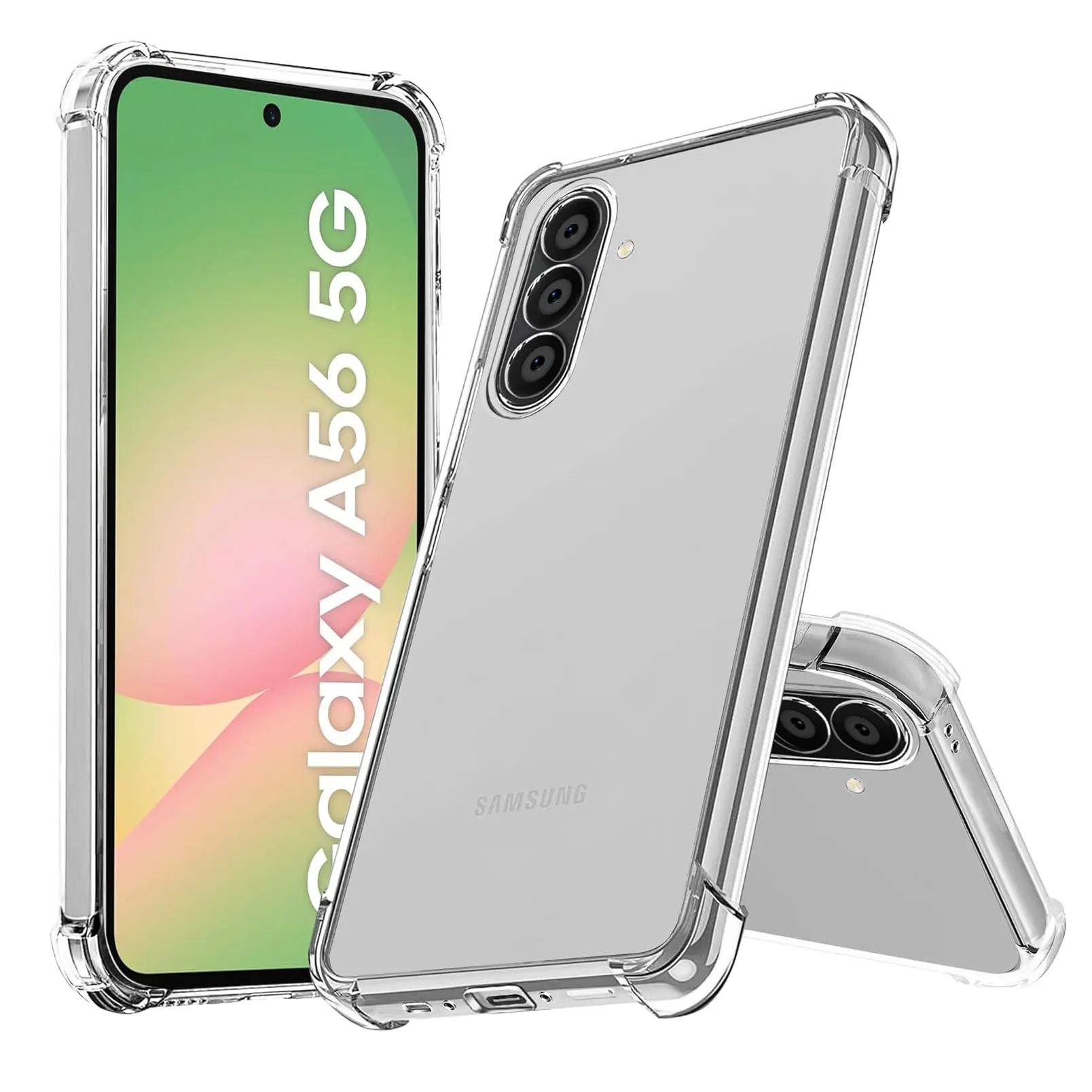 Coque en silicone antichoc pour Samsung Galaxy A06 A16 A26 A36 A56 A05S A55 5G A35 A15 A04 A24 4G A03 A13 Note 20, transparente