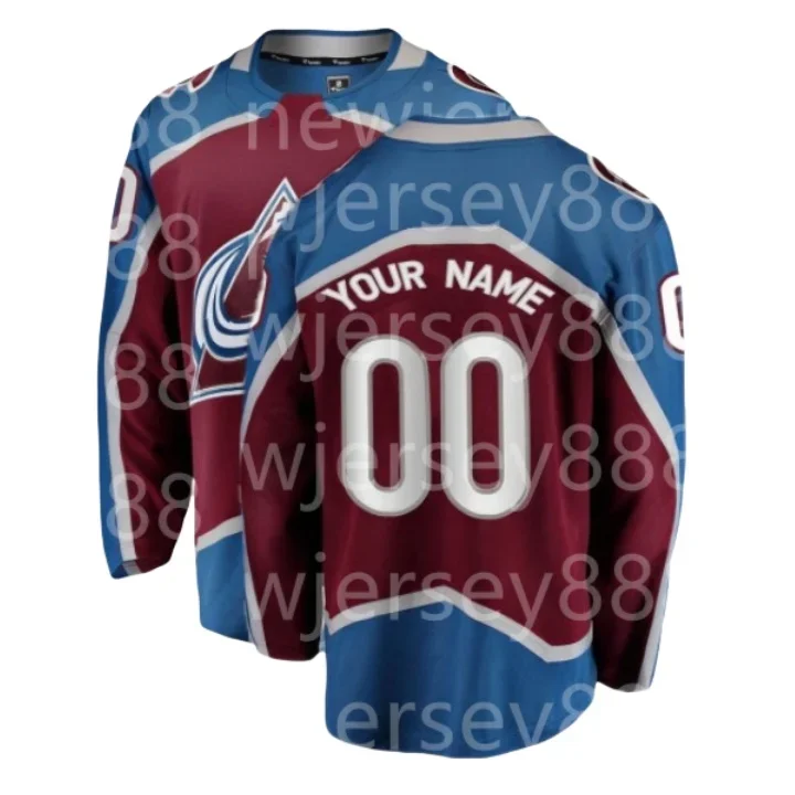 Maillot de hockey sur glace personnalisé du vents pour homme, #29 Nathan MacKinnon #8 Cale Makar #96 Mikko Rantanen #13 Valeri Nichushkin