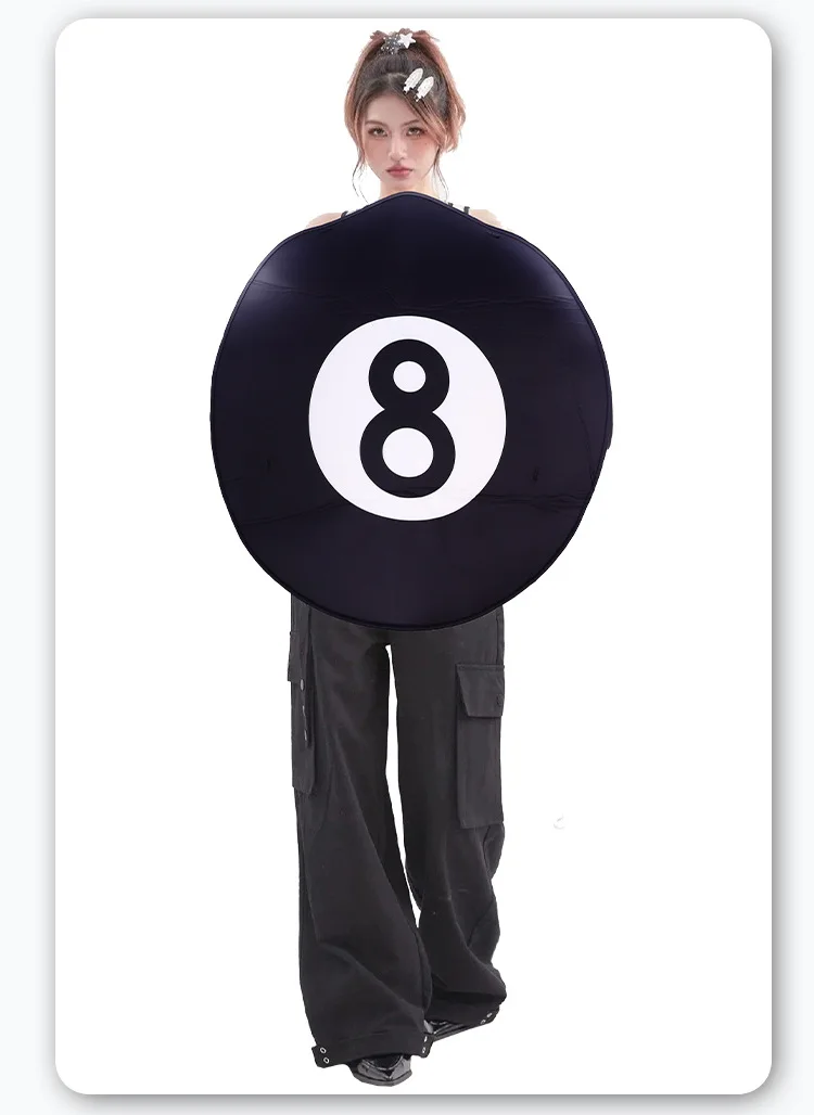 Unisex Herren Billardtisch Magic 8 Ball Kostüm für Fasching, Karneval, Halloween, Erwachsenen-Billardtisch-Kostüm für Paare – Detail 8