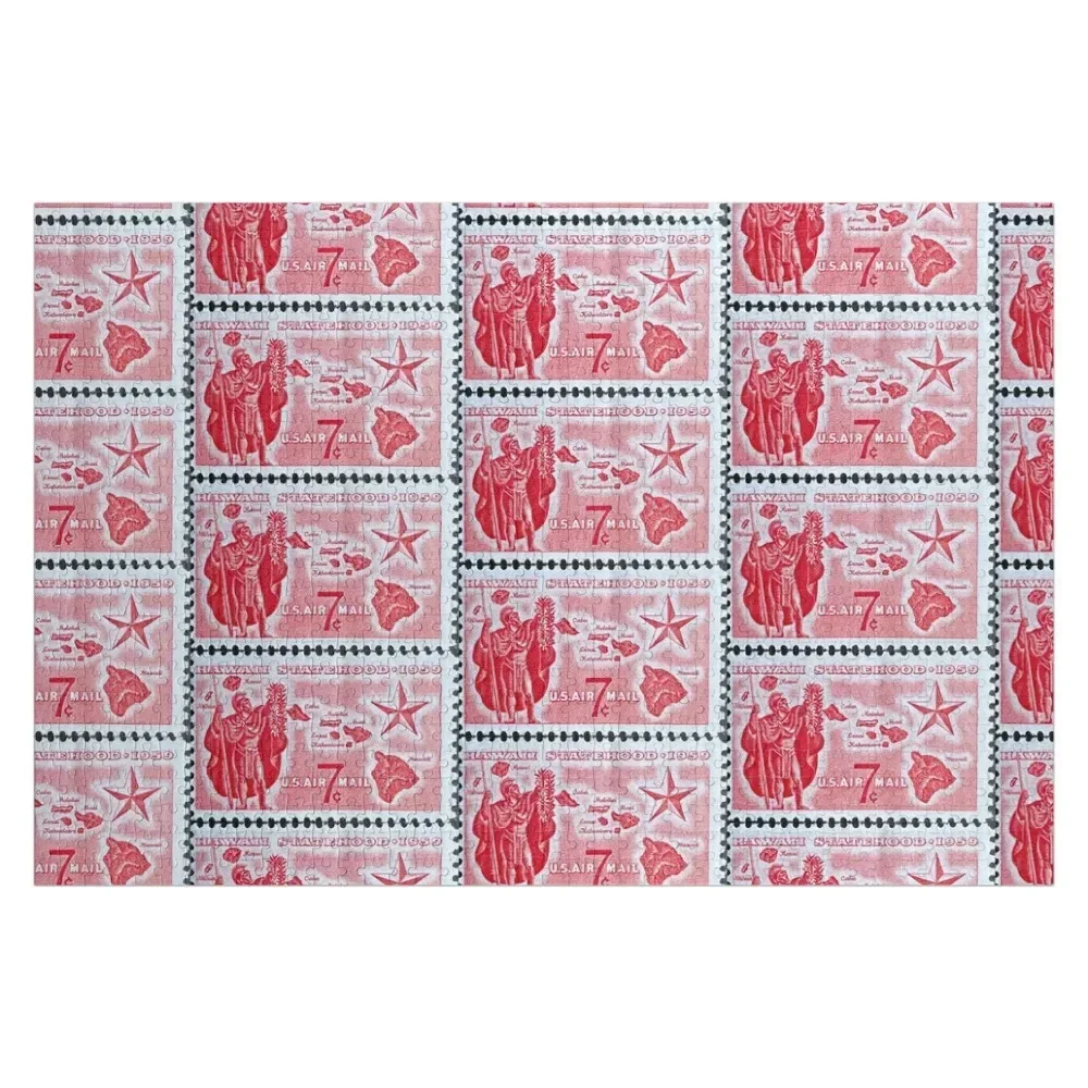 

Hawaii State 1959 Vintage Postage Stamp Jigsaw Puzzle Personalised Jigsaw For Kids Personalized Wooden Name Puzzle