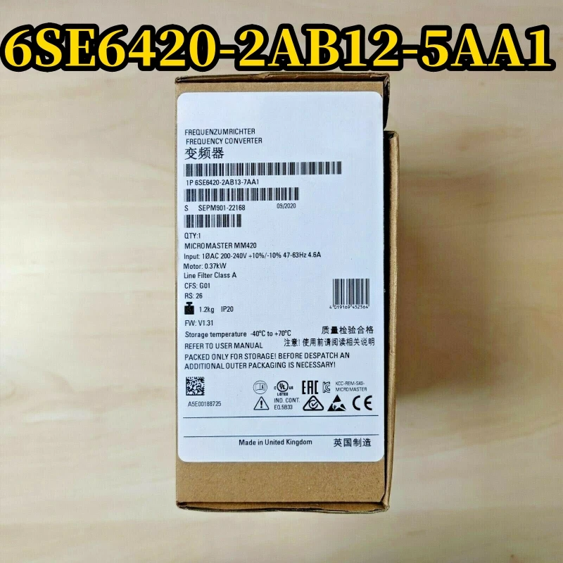 

New 420 installed with Class A filter 6SE6420-2AB12-5AA1 6SE6 420-2AB12-5AA1 6SE64 20-2AB12-5AA1 One-year warranty Fast delivery