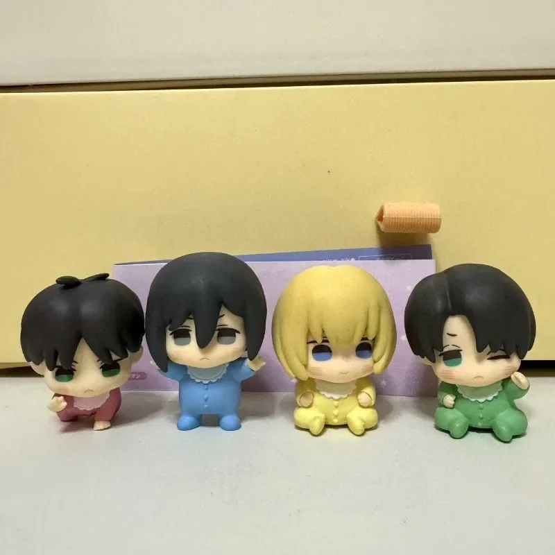 ataque-em-tita-gashapon-brinquedos-eren-jaeger-mikasa-ackerman-armin-arlert-levi-ackerman-q-versao-figura-de-acao-modelo-ornamento-brinquedos