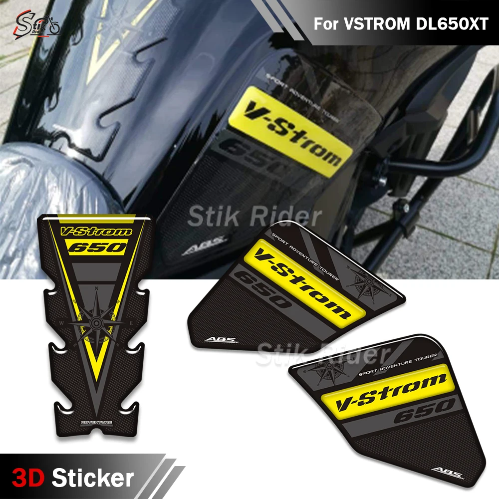 

For Suzuki V STROM DL650XT Adventure VSTROM DL 650 XT Motorcycle Tank Pad Protection Stickers Fuel Oil Kit 2018-2022