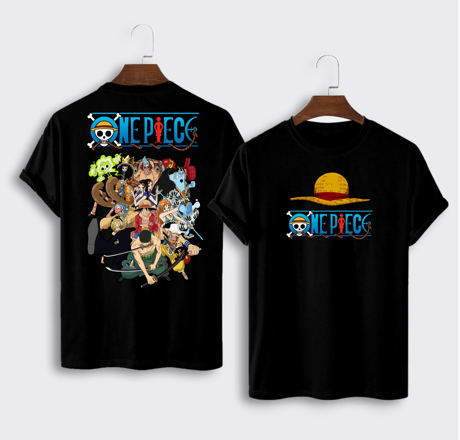 

Adult Men's DISTRO T-shirt: Luffy One Piece Short-sleeved Printed Pattern, Suitable for Both Men and Women Trendy Street T-shirt