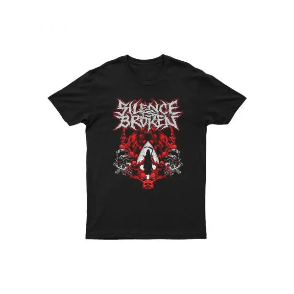 

2025 New SILENSE IS BROKEN - REALM Printed Unisex Street Fashion Trend Short Sleeved Pure Cotton Round