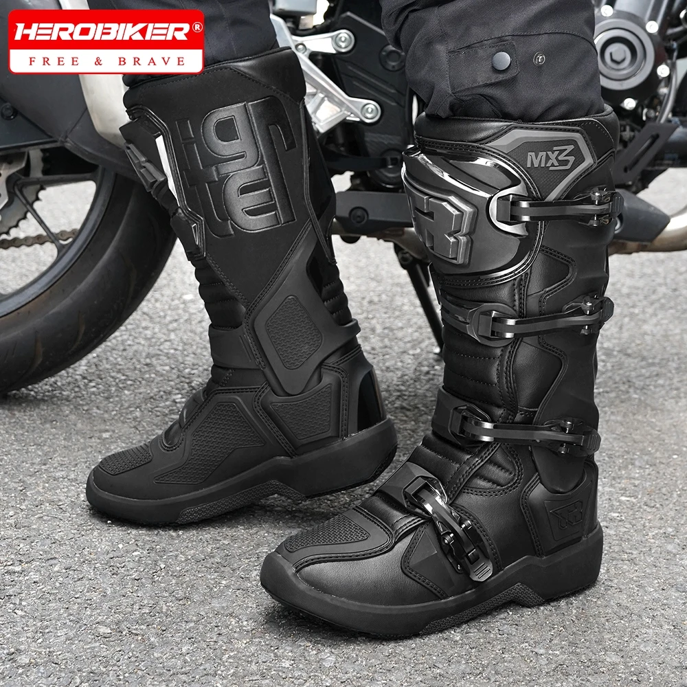 

Мотоботы профессиональные внедорожные, высокие, для мотокросса, всесезонные защитные ботинки для езды