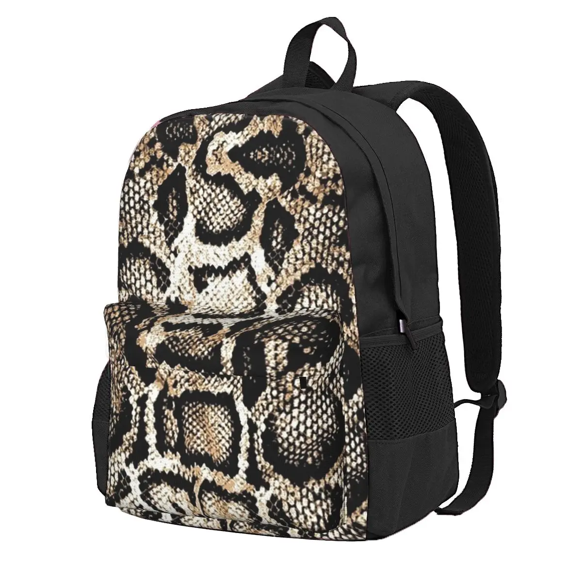 Snake Skin Student Backpack School Bag Hiking Travel Daypack for Boys Girls Fashion Bookbag Shoulder Bags