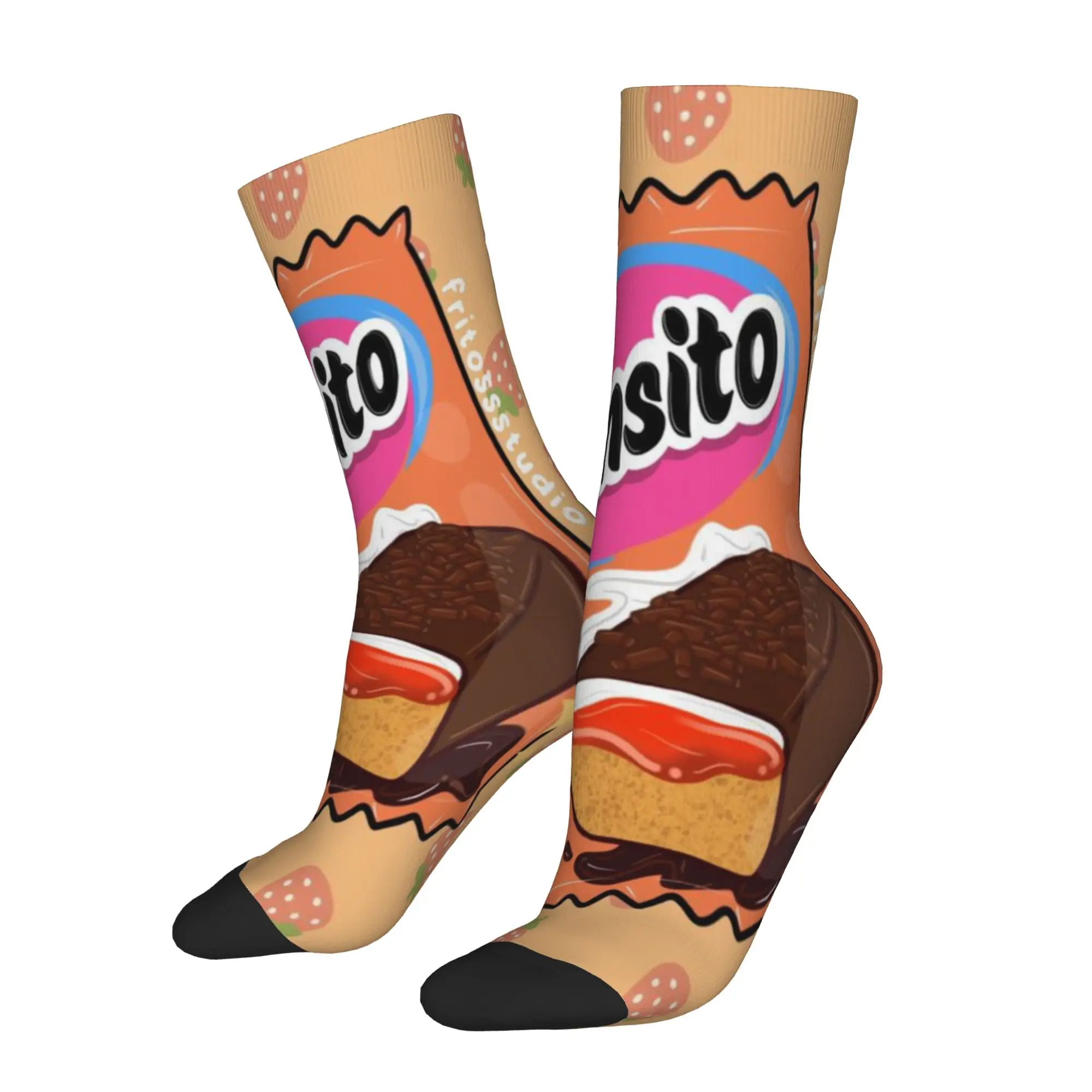 

1 пара забавных носков Gansito Chocolatey Snack Harajuku, качественные мужские носки с принтом, мужские носки с оригинальным рисунком