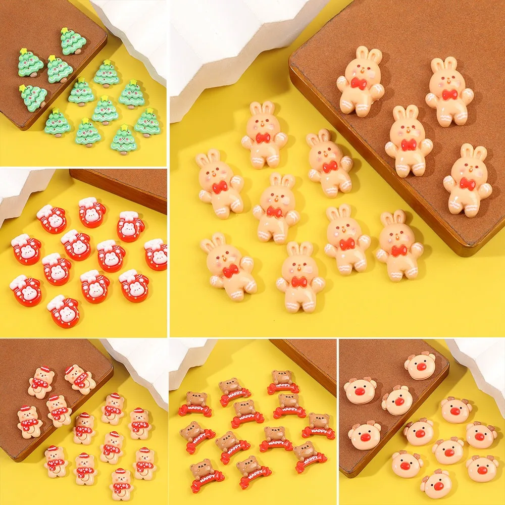 3/10/17pcs Multi Colored Christmas Theme Non Porous Beads,DIYphone Case, Valentine's Day Christmas Thanksgiving Gift Accessories