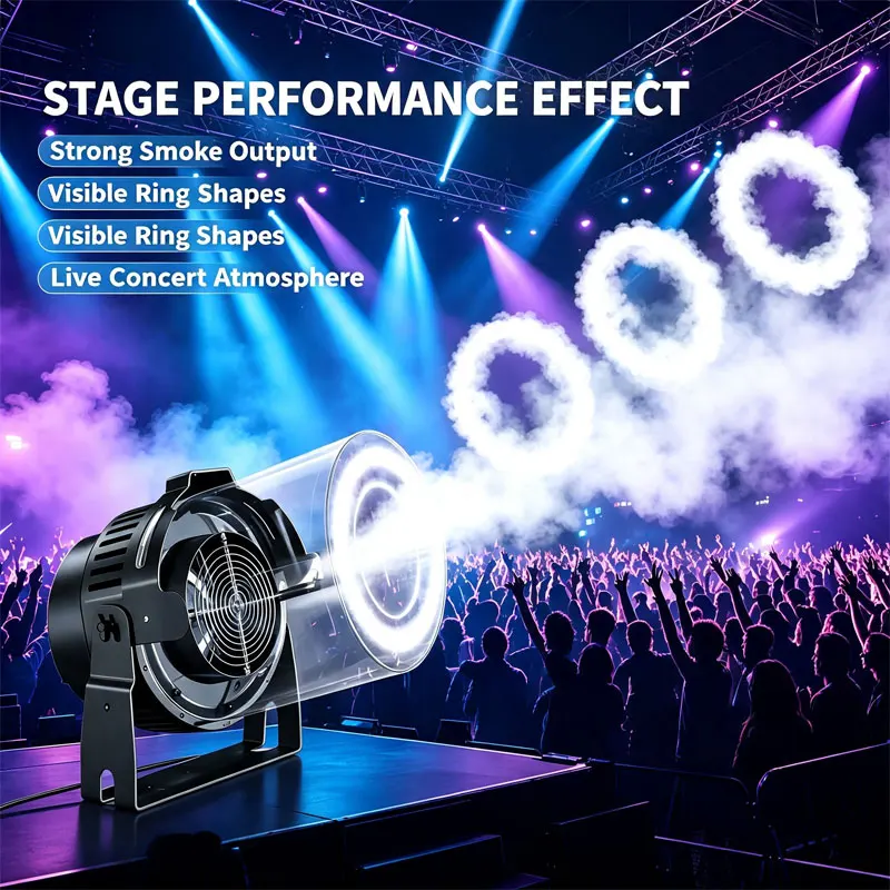 New Model 600W DMX/Remote Control Smoke Fog Machine for DJ Show Stage Event Special Effects Fog Smoke Ring Machine