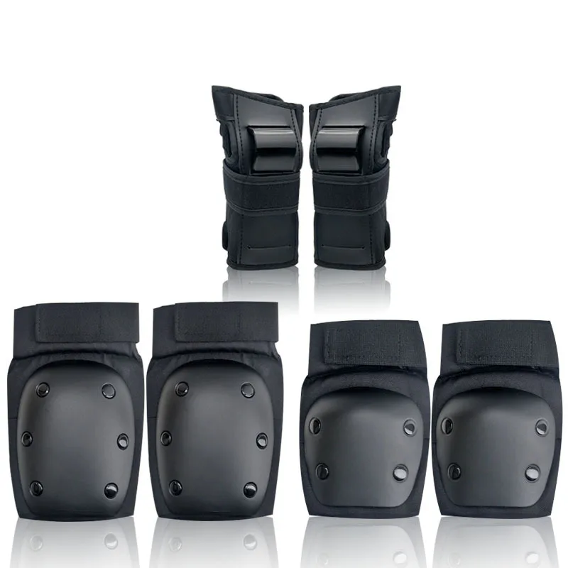 6Pcs/set Professional Thicken Ski Snowboard Roller Skating Thicken Knee Guard Protector Brace Pad Sports Elbow&knee&Hand Guard