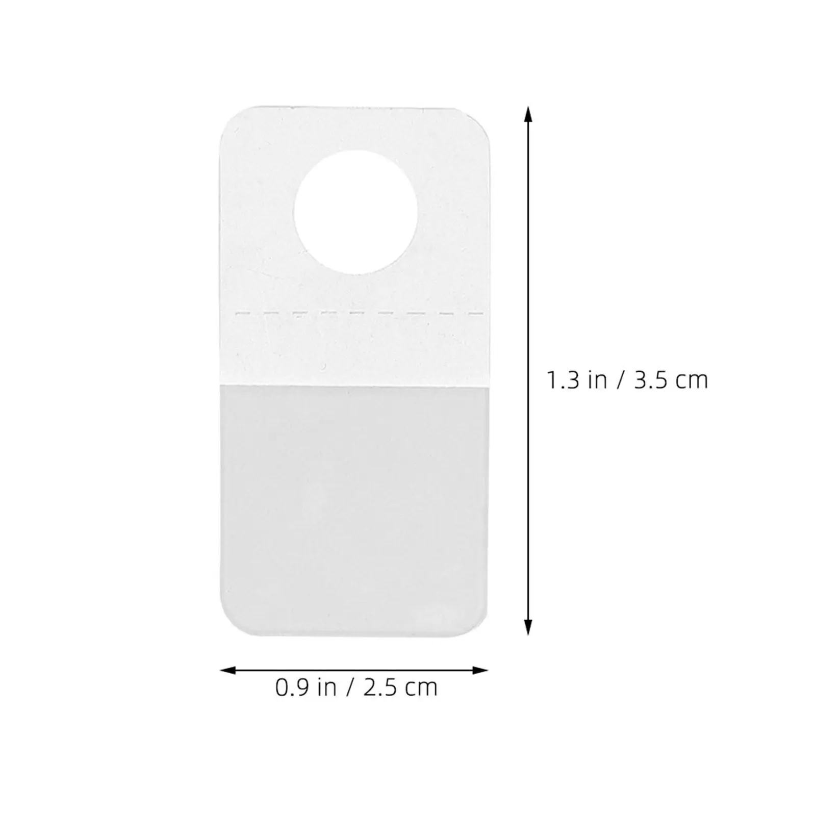 500Pcs Clear Sticky Hanging Tabs Round Hole Adhesive Hang Tabs for Store Shelves Retail Display Easy Install Space Saving Neat view 2