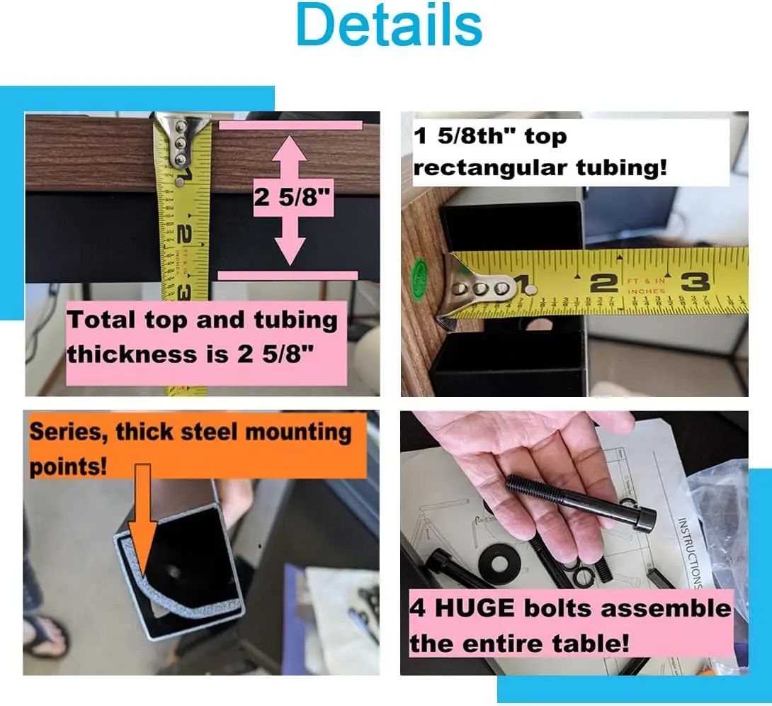 48 Inch Computer Desk for Home Office - Sleek and Sturdy, Ideal for Work and Study, Multi-Purpose Table for Writing, Dining, and