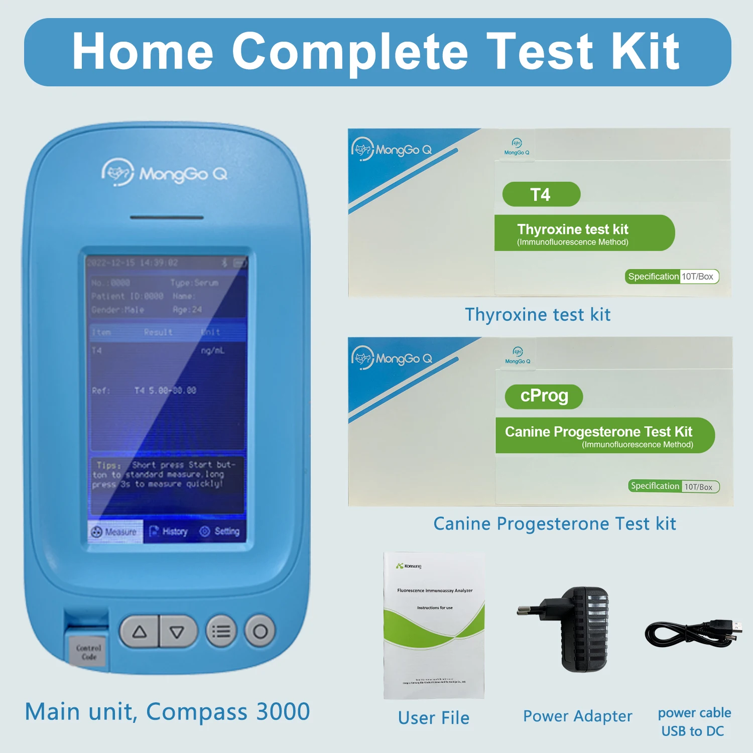 Progesterone Thyroxine Machine, Canine Ovulation Detector, Pet\'s Pregnancy Planning (SA), Includes 20 Test Cards