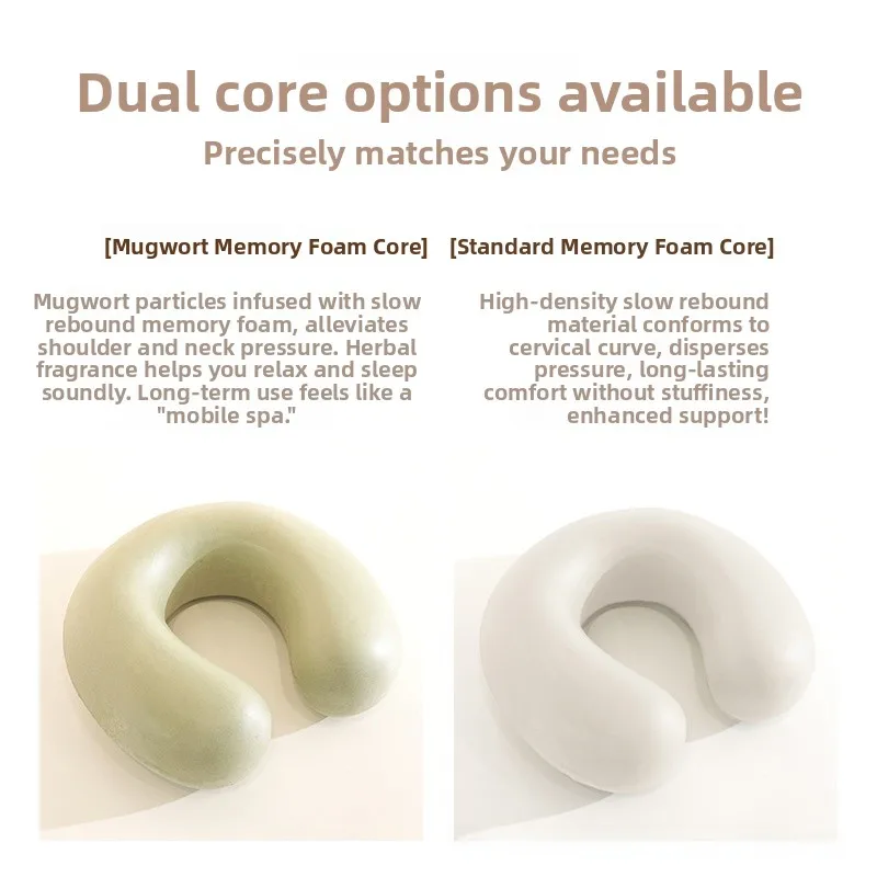 Soft Memory Foam U-Shaped Neck Pillow Travel Sleeping Pillow Neck Support Cervical Spine Shoulder Rest Pillow Chinese Brand