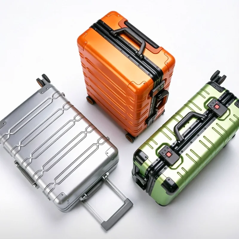 Bunnyfly Travel Suitcase Luggage Frame - All-Aluminum-Magnesium Alloy Portable Universal Wheel TSALock Spinner Wheels for Easy T