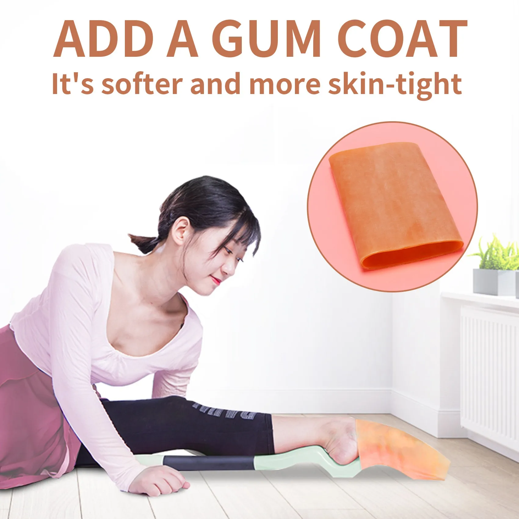 HOTB72A Ballet Dancer Rubber Sleeve Ballet Foot Stretcher Soft Elastic Foot Rubber Cuff Stretcher Arch Enhancer Dancing Gymnasti