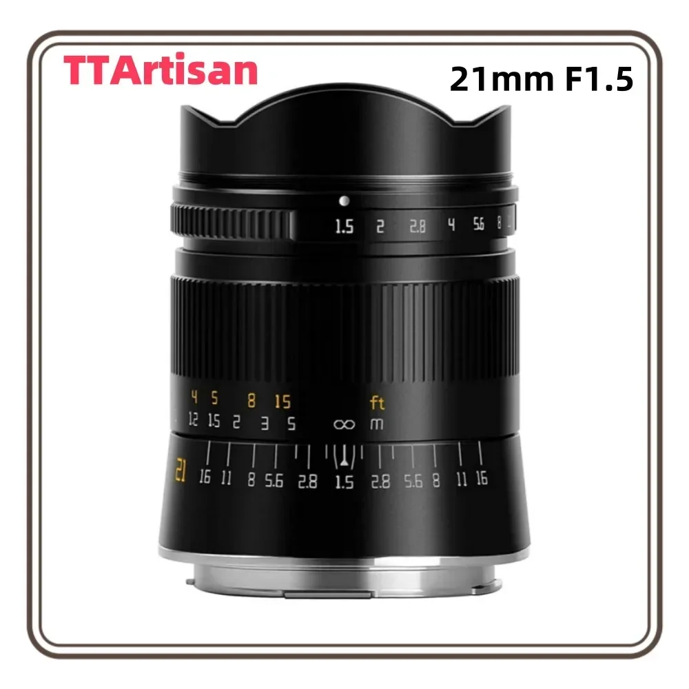 TTArtisan 21 мм F1.5 Полнокадровый ультраширокоугольный объектив с большим апертурой и фиксированной фокусировкой для камеры Nikon Z Leica M Mount